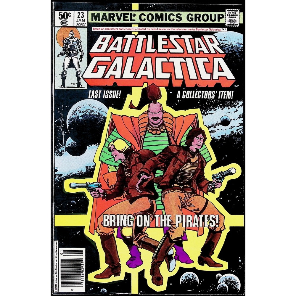 Battlestar Galactica #23 Newsstand Last Issue Marvel Comic Book 1981 Final Issue